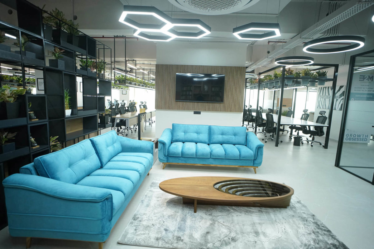Get a break from your desk, and watch the Tv in the Office Seating Area