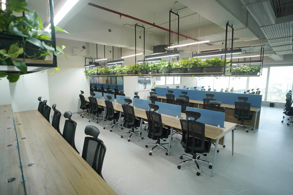 Second Department Space of Open Floor Workstation Desks