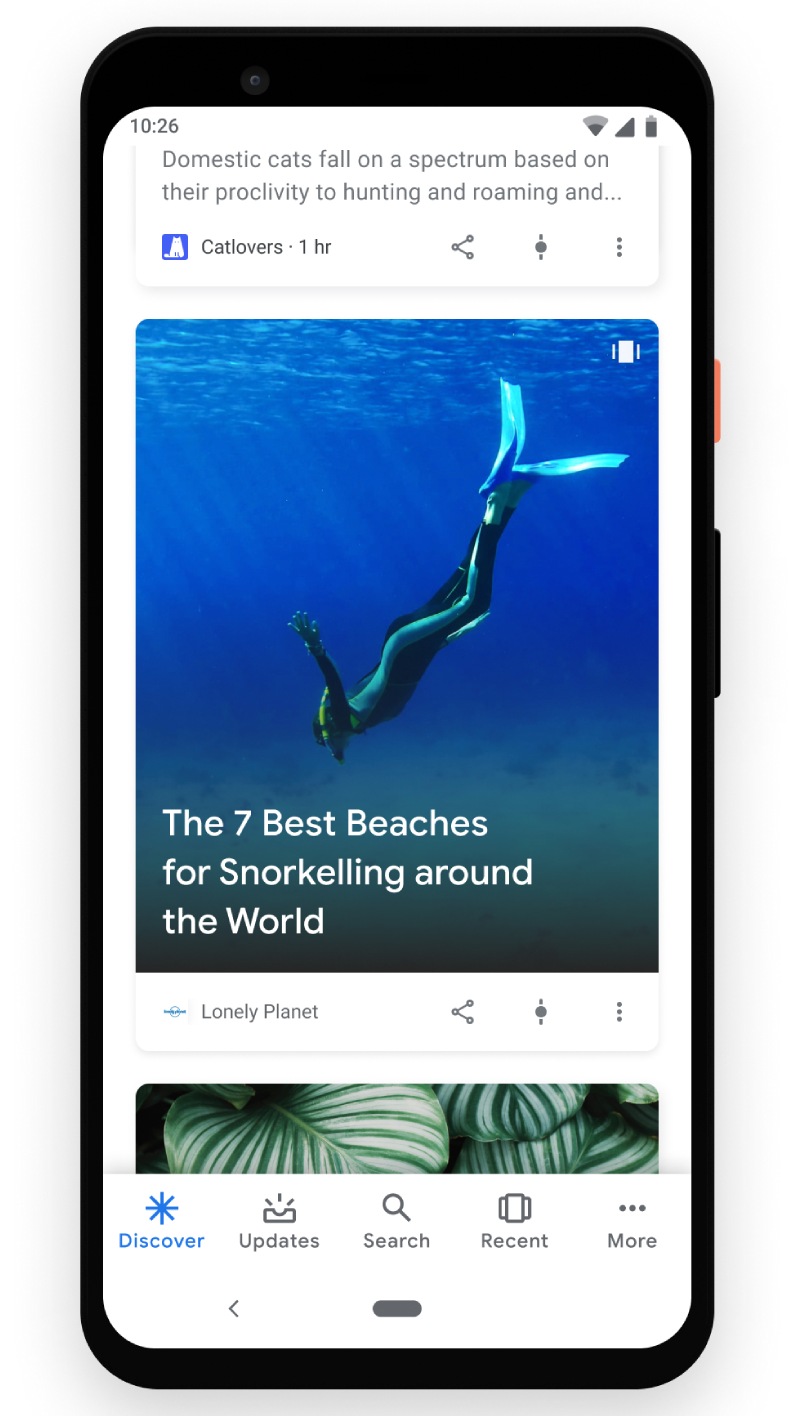 Google Web Stories in Discover as Single