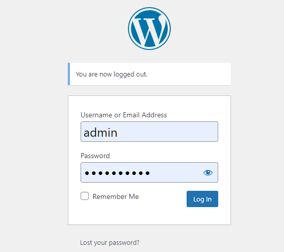 Log in to Your WordPress Admin Account